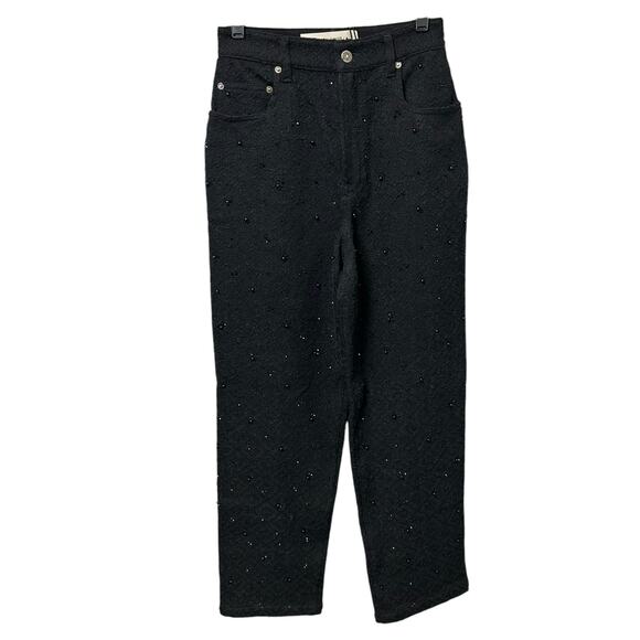 NWT Golden Goose Black Journey Kim Embellished Straight-Leg Jeans Womens 25 - Picture 2 of 15